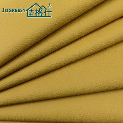 Yellow grain PU leather for car seat cover 1.1SA49355F